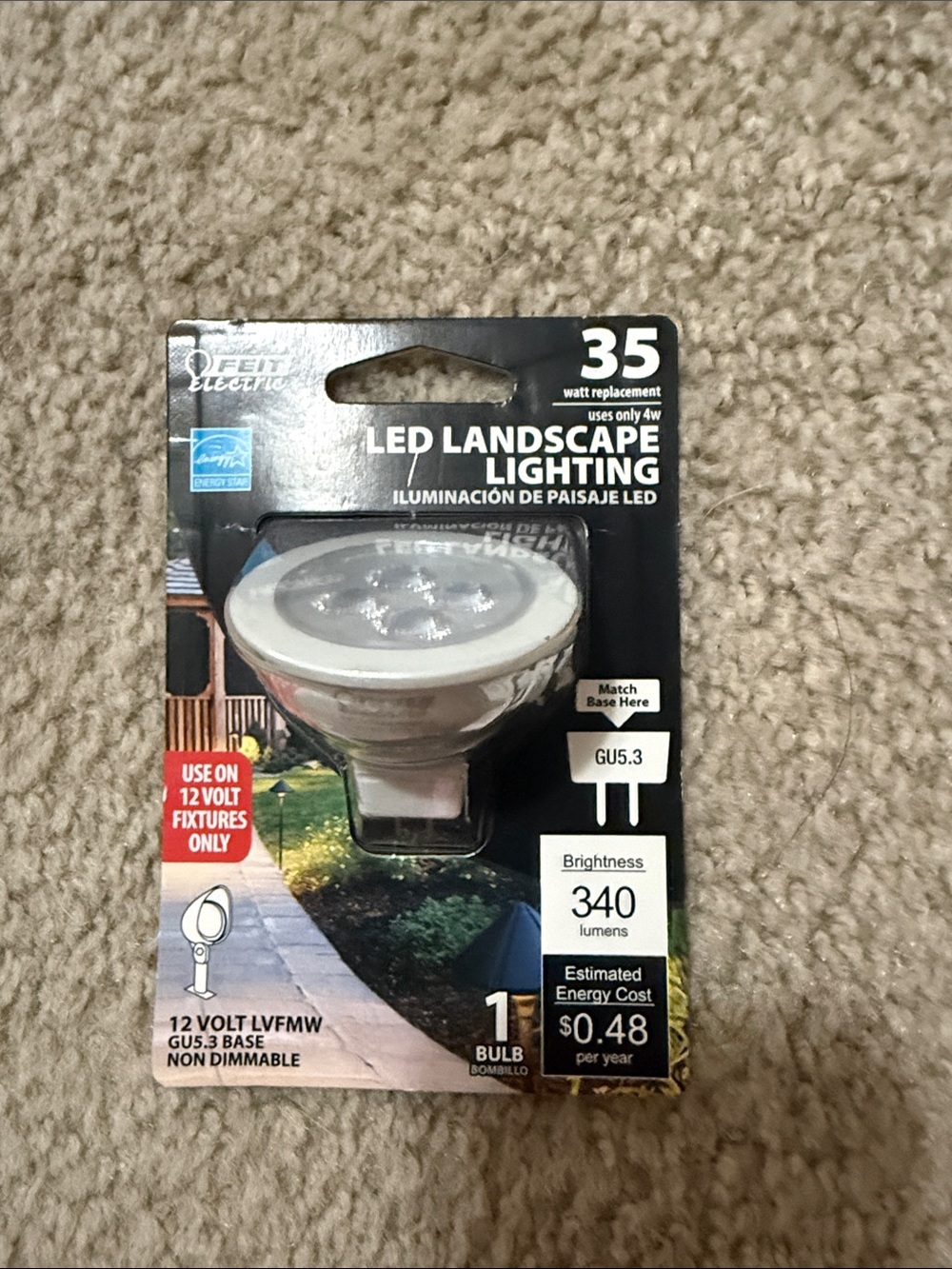 Electric Family LED Landscape Lighting Bulb - White and Black Packaging